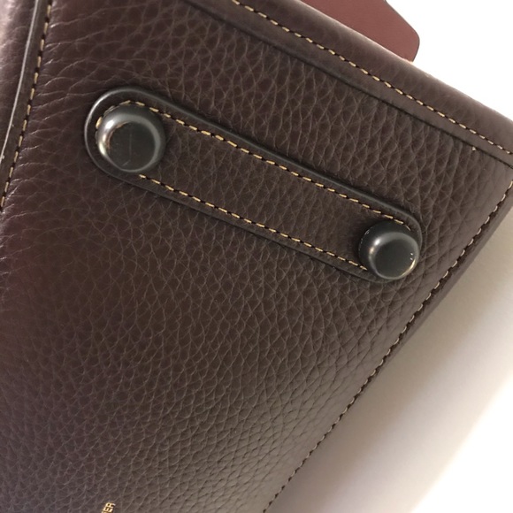 Coach 1941 Rogue in Oxblood Whipstitch Handles Suede 3-Way Carry Rare 58116 - Picture 6 of 16